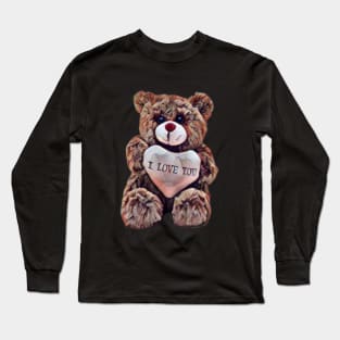 Teddy Bear Valentine's Day Apparel Long Sleeve T-Shirt